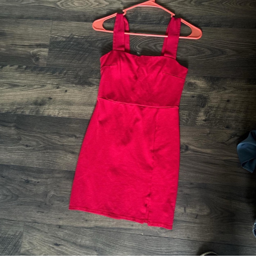 Blue Rain Red Sheath Cocktail Dress